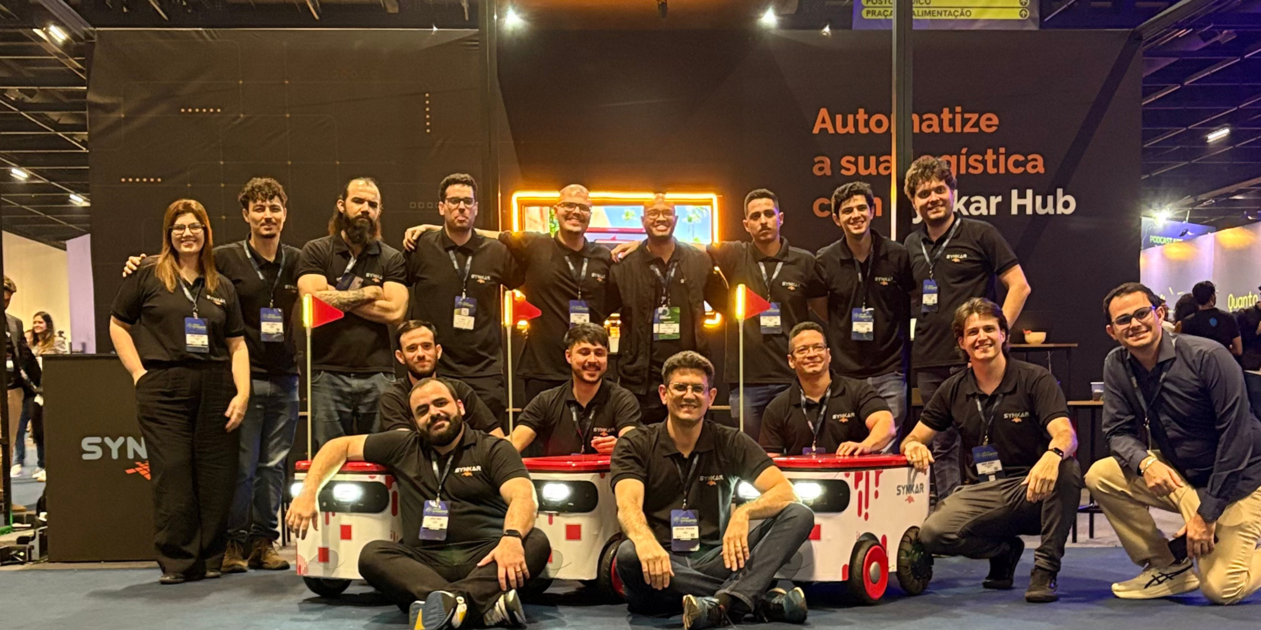 Parte da equipe Synkar no primeiro evento com stand próprio, outubro de 2025